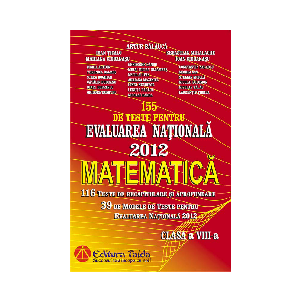 Evaluarea Nationala 2012 - Matematica pentru clasa a VIII-a